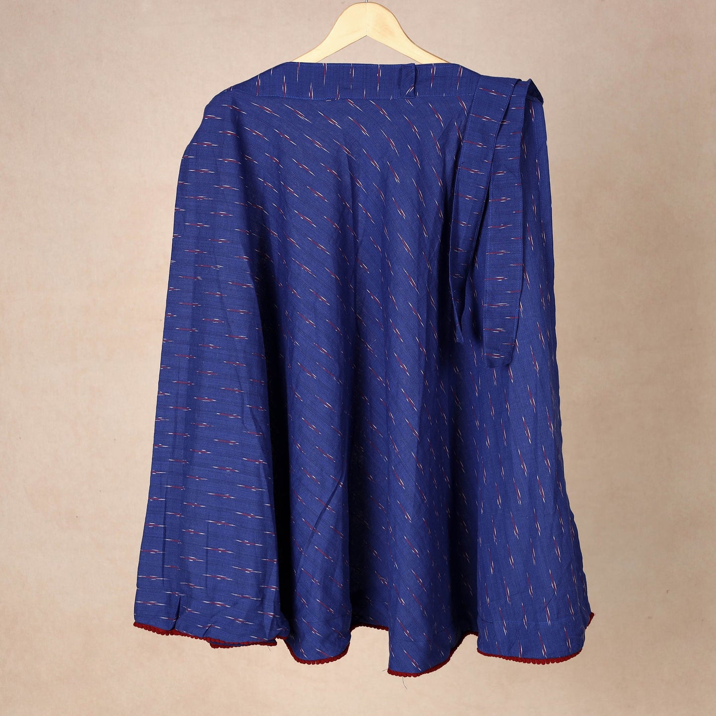 Blue Wrap Around Cotton Pochampally Ikat Skirt