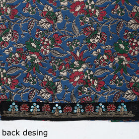 Blue - zardozi hand embroidered kalamkari cotton blouse