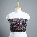 Buy Zardozi Hand Embroidered Kalamkari Cotton Blouse Piece 08 Online at iTokri.com