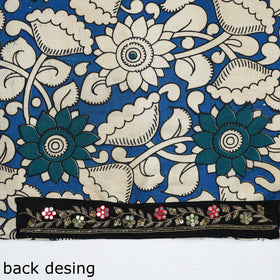 Buy Zardozi Hand Embroidered Kalamkari Cotton Blouse Piece 32 Online at iTokri.com