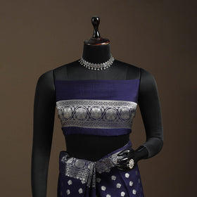 Zari work chiniya silk banarasi saree 15 - handcrafted