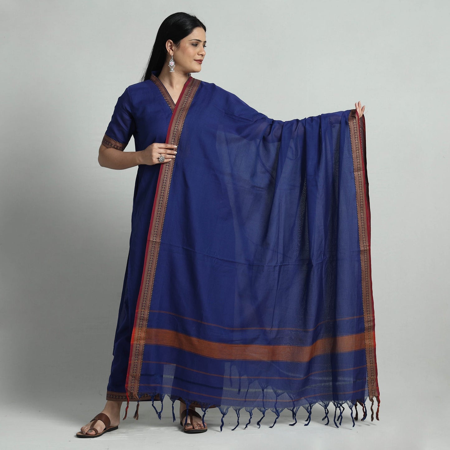 Buy Dharwad Cotton Kurta with Palazzo & Dupatta Set Online at iTokri.com
