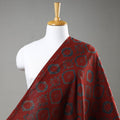  Bold Red Block Print Cotton Ajrakh Fabric