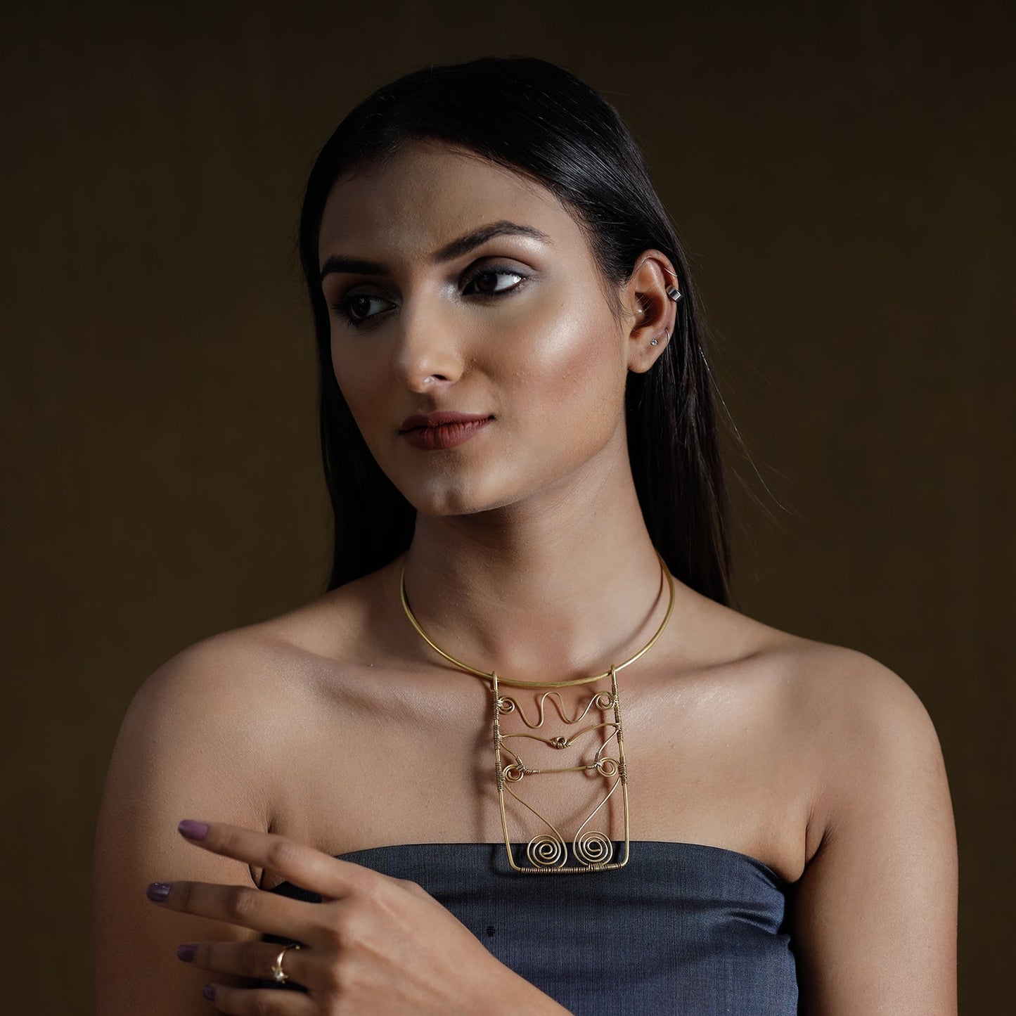 dokra choker necklace