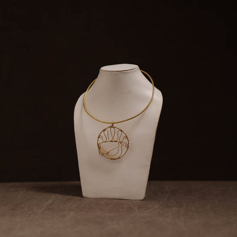 Brass metal handcrafted hasli necklace 102