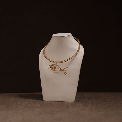 Brass metal handcrafted hasli necklace 110