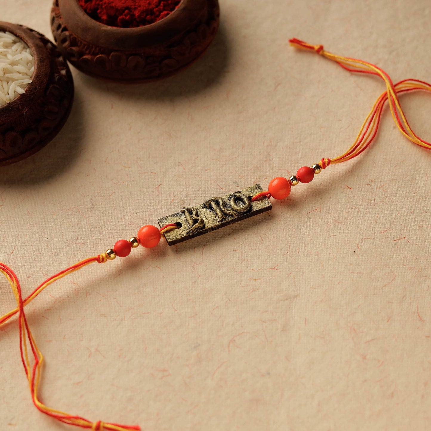  Bro - Handmade Beadwork Wooden Rakhi 18 