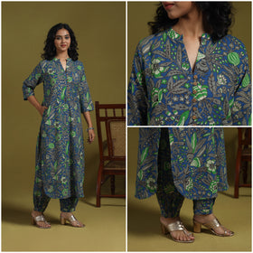 Kalamkari Printed Cotton 2pc Kurta Set for women 02