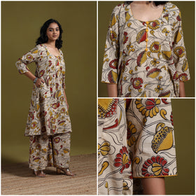 Kalamkari Printed Cotton 2pc Kurta Set for women 04