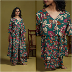 Kalamkari Printed Cotton 2pc Kurta Set for women 10
