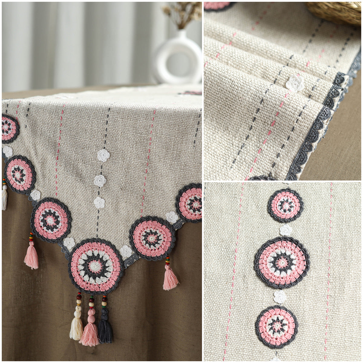 Tribal Hand Embroidered Table Runner by Kamli 16