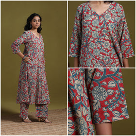 Kalamkari Printed Cotton 2pc Kurta Set for women 06