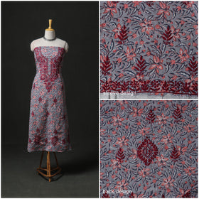 Lucknowi Chikankari Hand Embroidered Cotton Unstitched Kurta Material (2.5M) 31