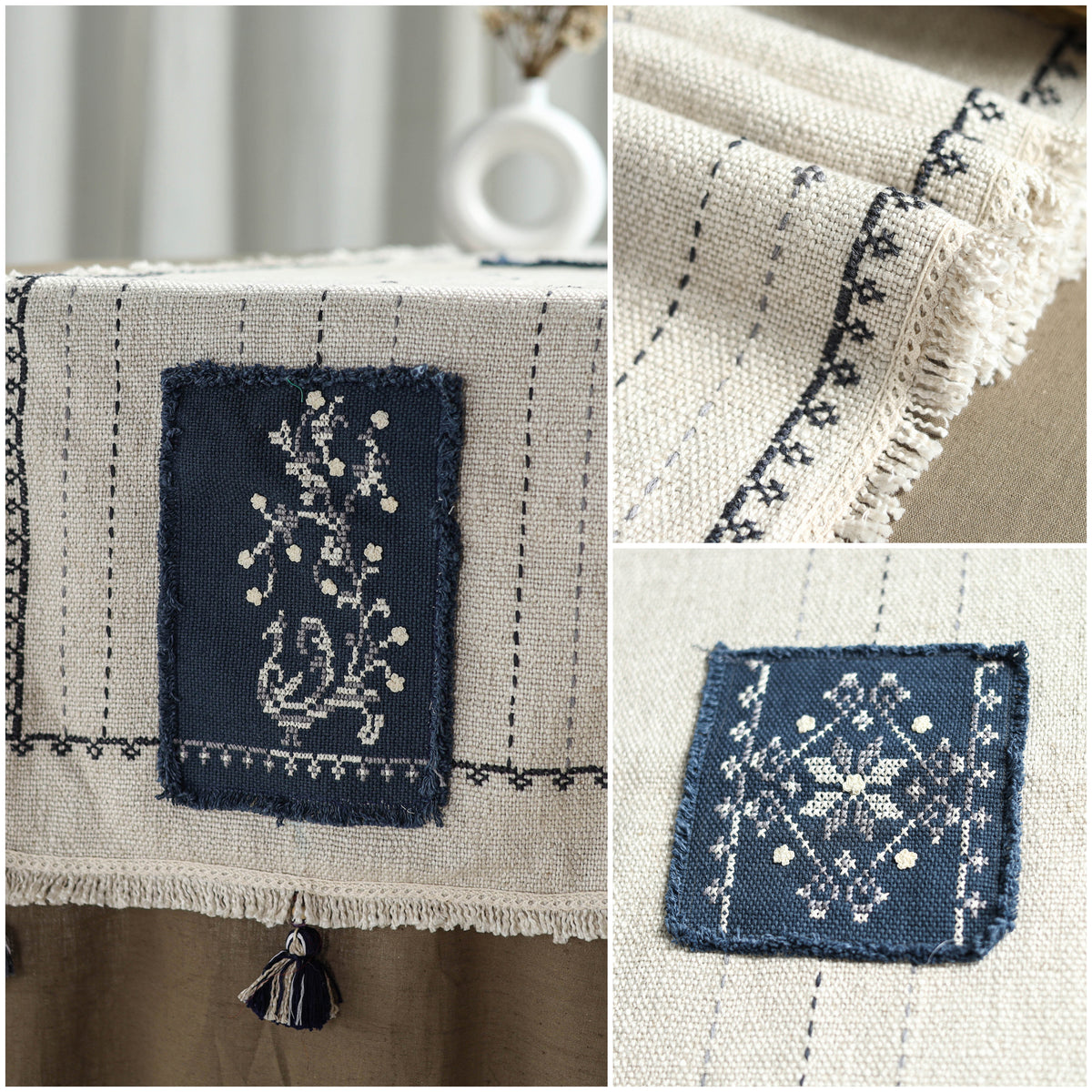 Tribal Hand Embroidered Table Runner by Kamli 07