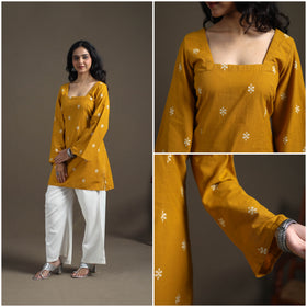 Jacquard Cotton Short Kurta for Women 35