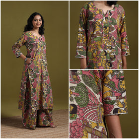 Kalamkari Printed Cotton 2pc Kurta Set for women 12