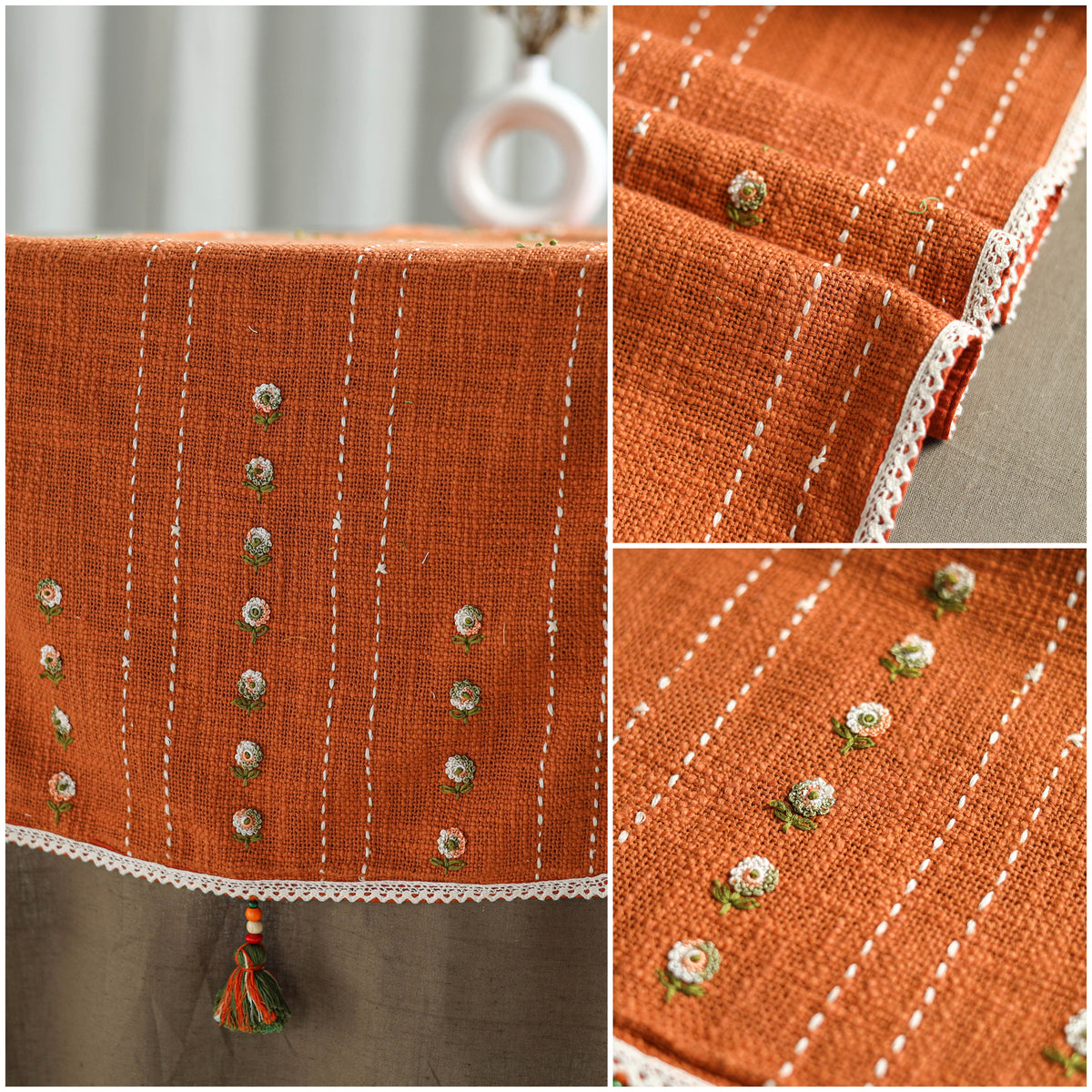 Tribal Hand Embroidered Table Runner by Kamli 05