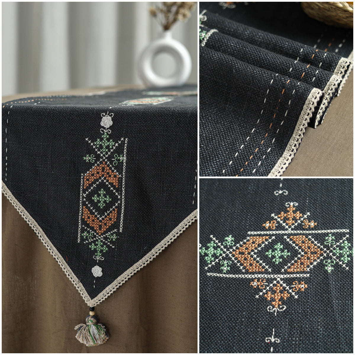 Tribal Hand Embroidered Table Runner by Kamli 18