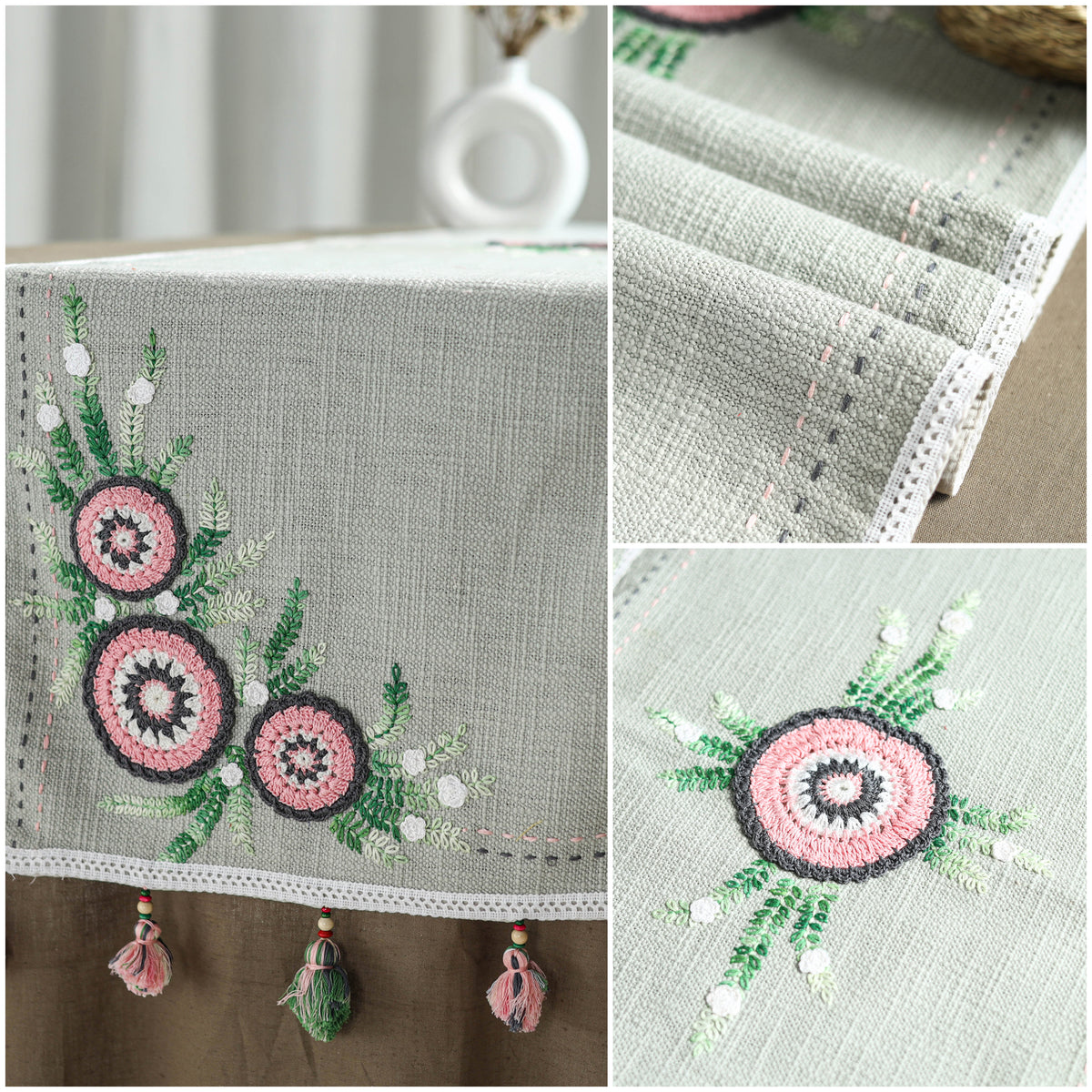 Tribal Hand Embroidered Table Runner by Kamli 04