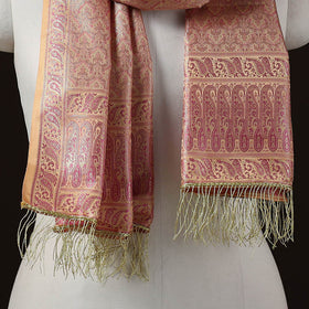 Brocade handloom semi silk banarasi stole 02 - handcrafted