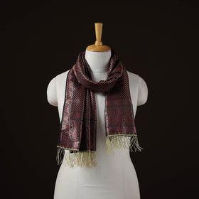 Brocade handloom semi silk banarasi stole 03 - handcrafted