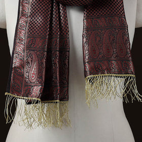 Brocade handloom semi silk banarasi stole 03 - handcrafted