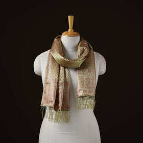 Brocade handloom semi silk banarasi stole 06 - handcrafted