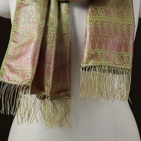 Brocade handloom semi silk banarasi stole 07 - handcrafted
