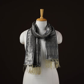 Brocade handloom semi silk banarasi stole 08 - handcrafted