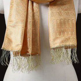 Brocade handloom semi silk banarasi stole 09 - handcrafted