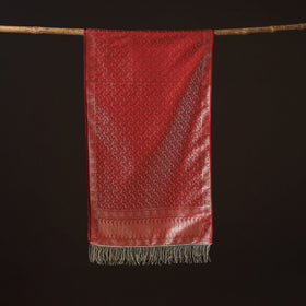 Brocade handloom semi silk banarasi stole 10 - handcrafted