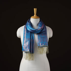 Brocade handloom semi silk banarasi stole 12 - handcrafted