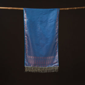 Brocade handloom semi silk banarasi stole 12 - handcrafted