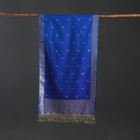Brocade handloom semi silk banarasi stole 13 - handcrafted