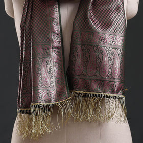 Brocade handloom semi silk banarasi stole 19 - handcrafted