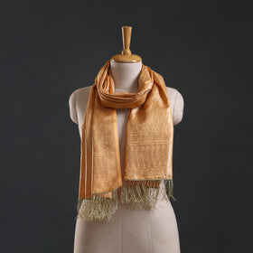 Brocade handloom semi silk banarasi stole 25 - handcrafted