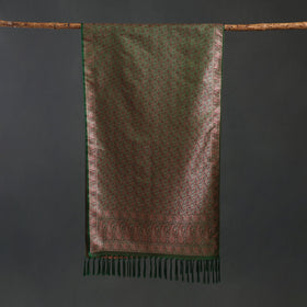 Brocade handloom semi silk banarasi stole 39 - handcrafted