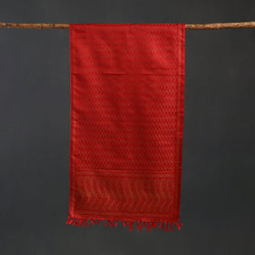 Brocade handloom semi silk banarasi stole 40 - handcrafted