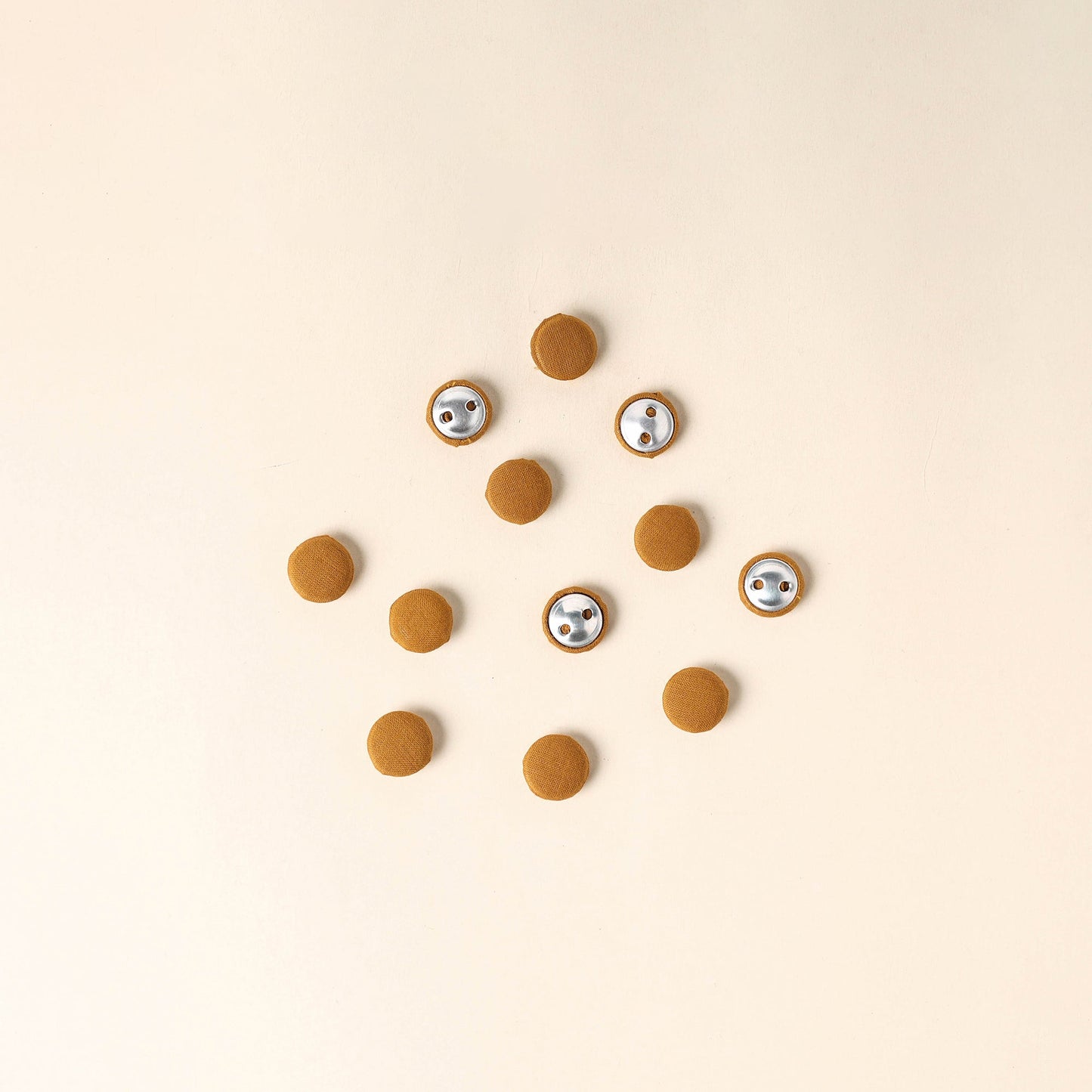  Brown Handmade Fabric Button Small at iTokri