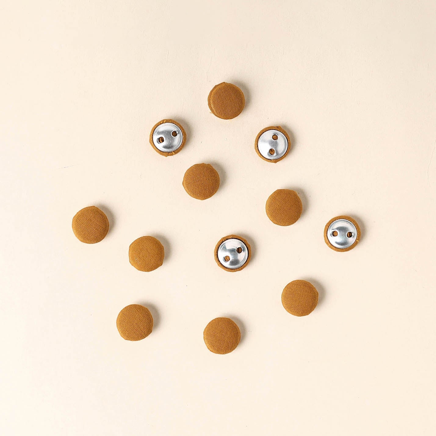  Brown Handmade Fabric Button Small at iTokri