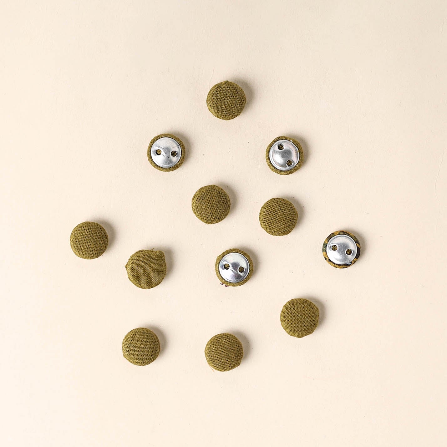  Brown Handmade Fabric Button Small at iTokri