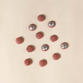  Brown Handmade Fabric Button Small at iTokri
