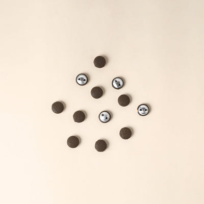  Brown Handmade Fabric Button Small at iTokri