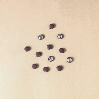 1.5cm handmade fabric small button (set of 12) 13