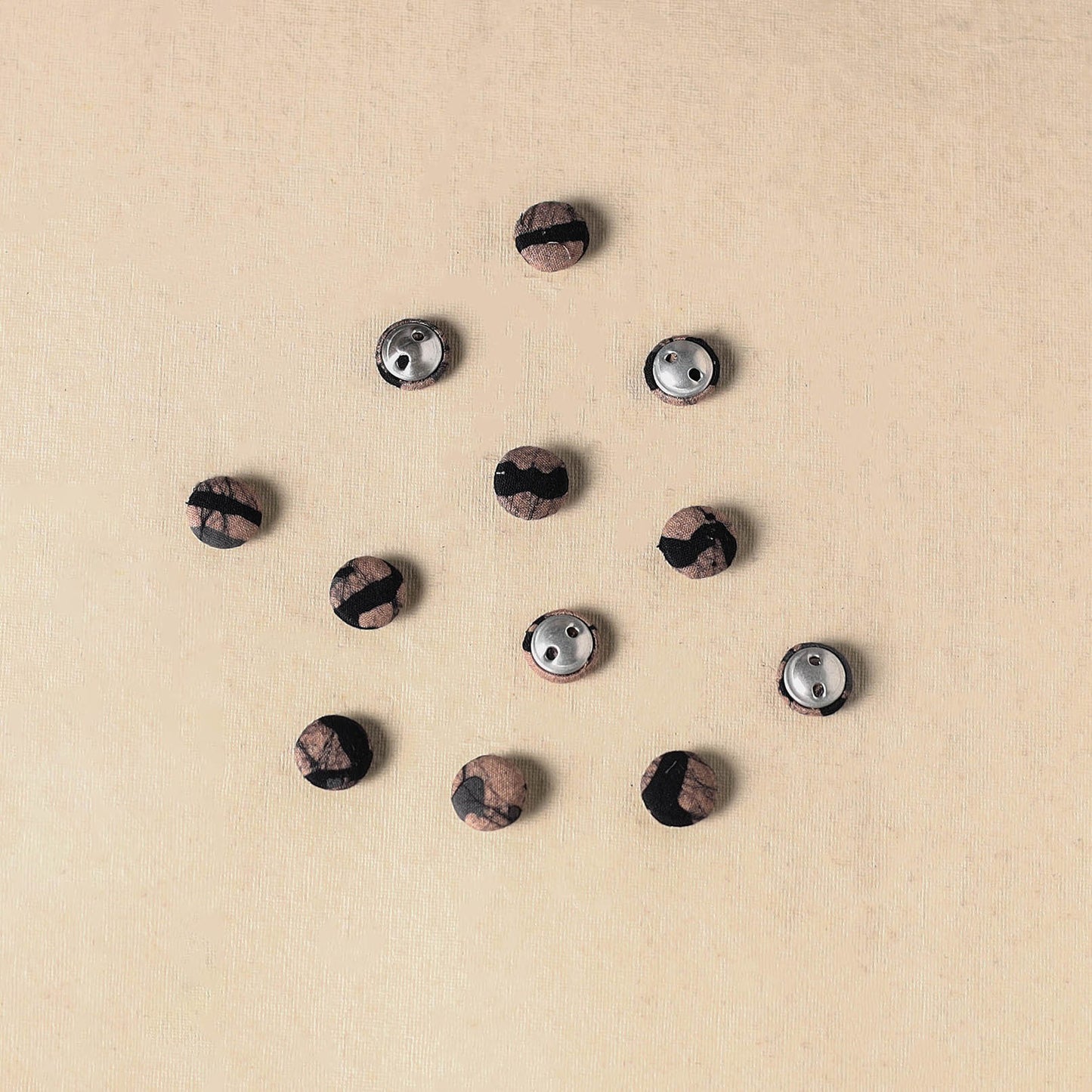 1.5cm handmade fabric small button (set of 12) 18