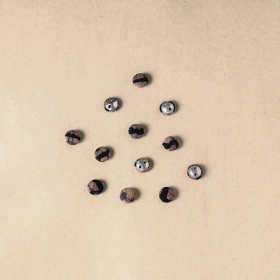 1.5cm handmade fabric small button (set of 12) 18