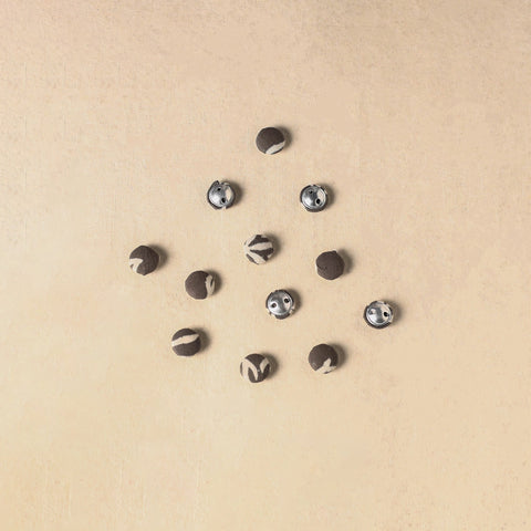 1.5cm handmade fabric small button (set of 12) 31