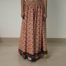 Brown - 24 kali cotton pochampally ikat skirt 16