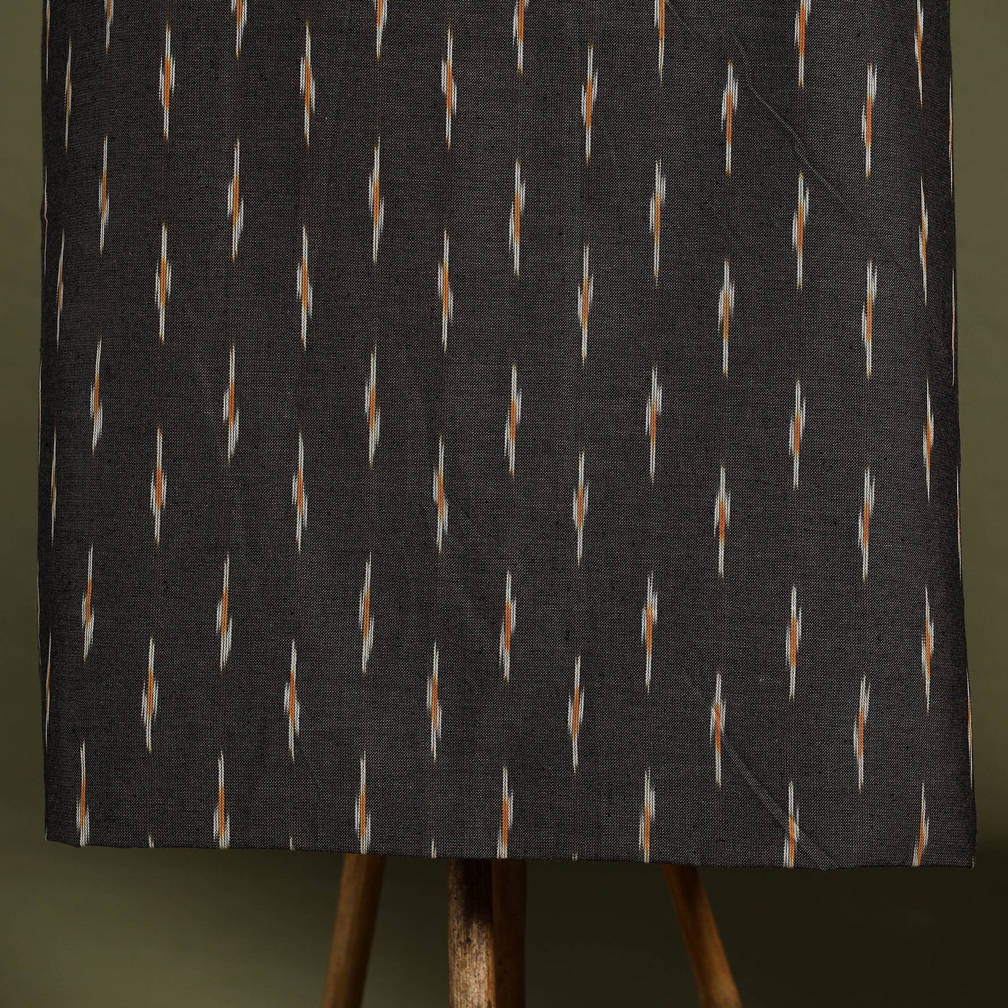 Brown 2pc Cotton Pochampally Ikat Kurta with Bagh Dupatta