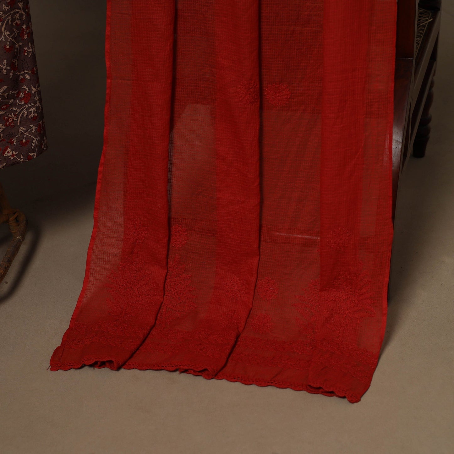 2pc cotton unstitched dress material with jewellery set 20